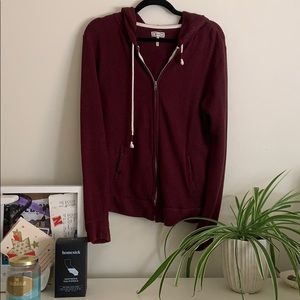 //KIRRA// Maroon Zip Up Hoodie